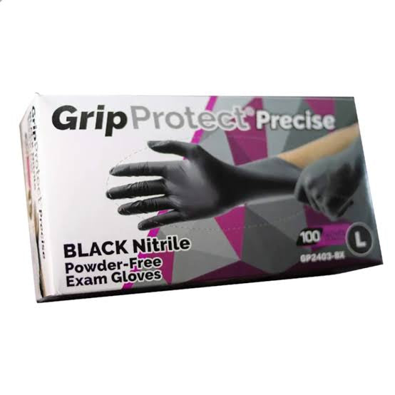 GripProtect Precise Black 5 Nitrile Exam Gloves