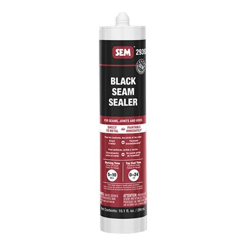 SEM 29392 2900 1-Component Seam Sealer, 10.1 fl-oz Tube, Liquid, Black, 1K Component, 24 hr at 70 deg F Curing